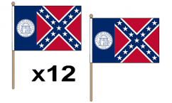 Georgia State Old Hand Flags